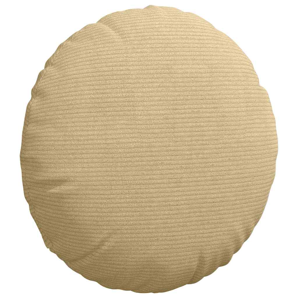 Sitzkissen 2 stk. Cordstoff Grau-Grün Ø 40 cm
