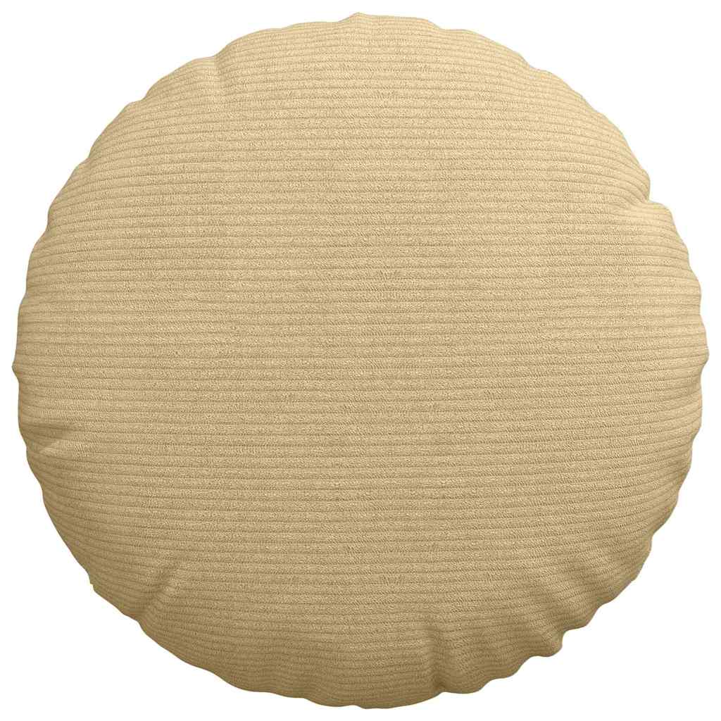 Sitzkissen 2 stk. Cordstoff Grau-Grün Ø 40 cm