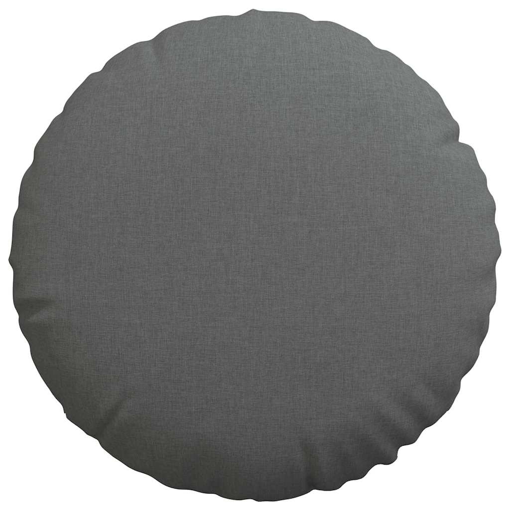 Sitzkissen 2 stk. Stoff Dunkelgrau Ø50 x 19 cm