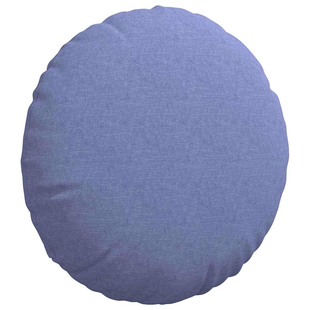 Sitzkissen 2 stk. Stoff Jeans blau Ø50 x 19 cm