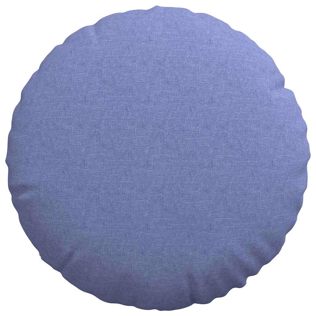Sitzkissen 2 stk. Stoff Jeans blau Ø50 x 19 cm
