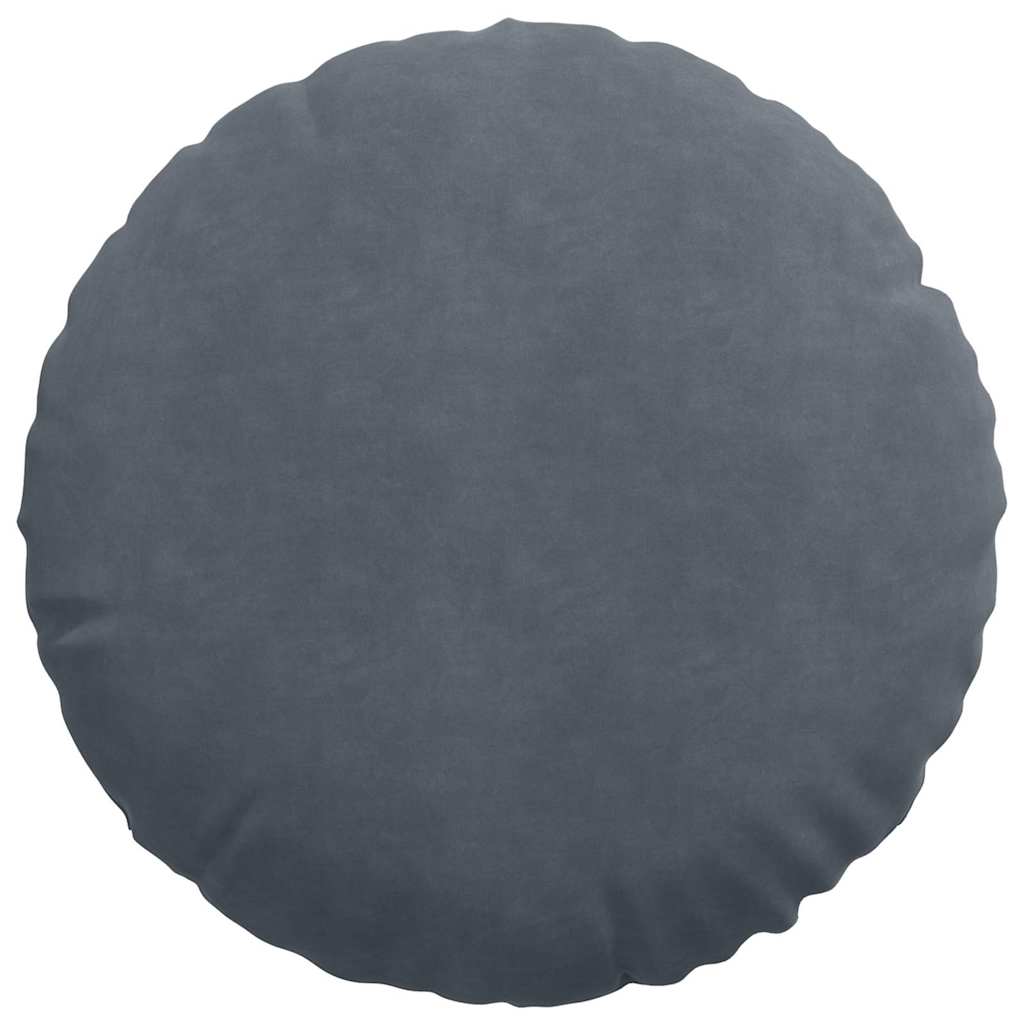 Sitzkissen 2 stk. Samt Dunkelgrau Ø50 x 19 cm
