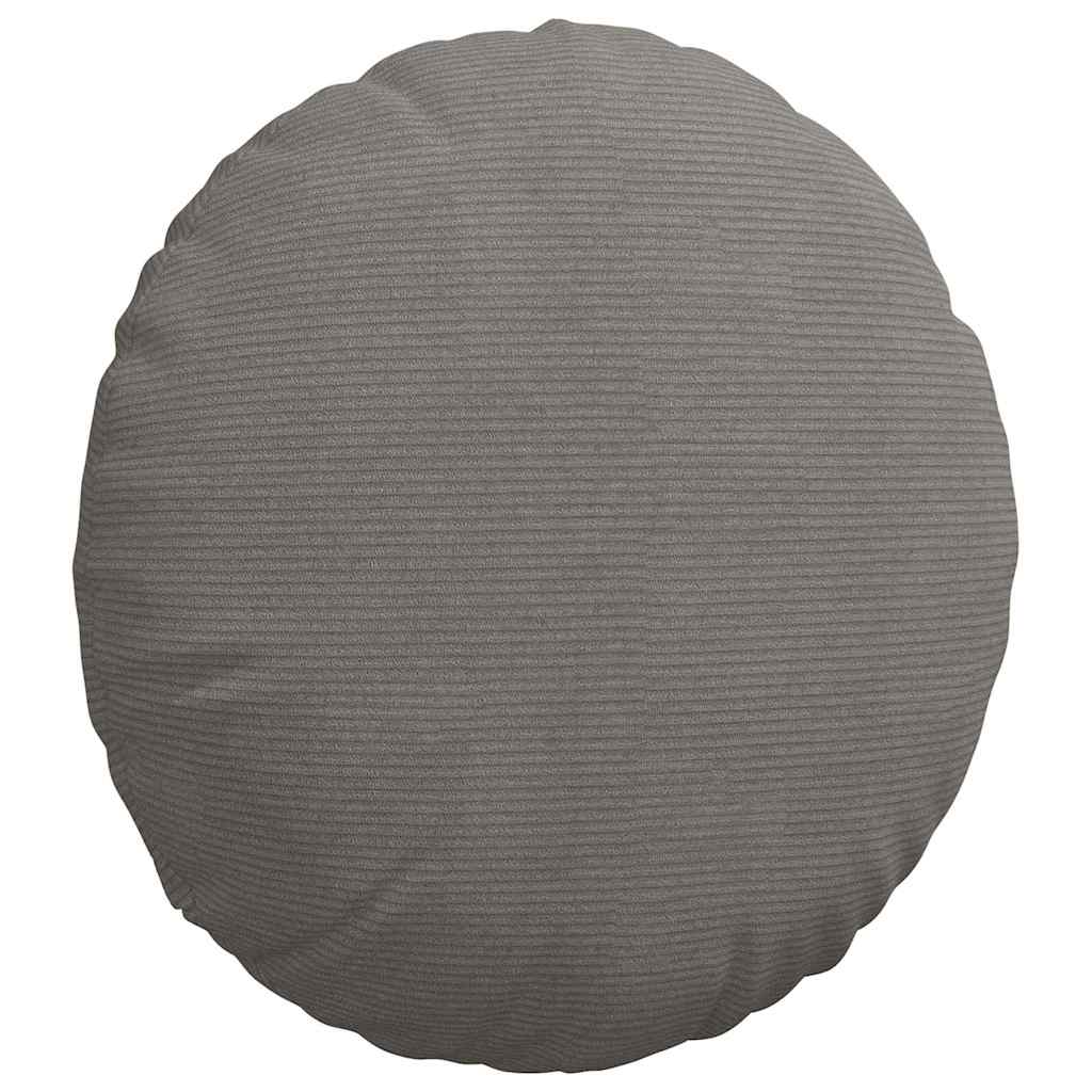 Sitzkissen 2 stk. Cordstoff Hellgrau Ø50 x 19 cm