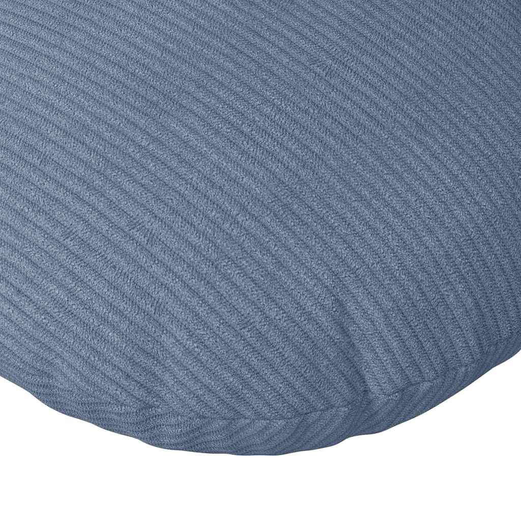 Sitzkissen 2 stk. Cordstoff Blau Ø50 x 19 cm