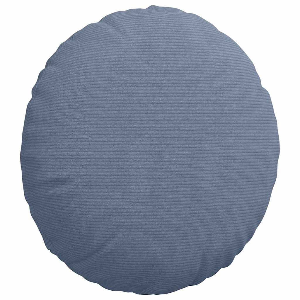 Sitzkissen 2 stk. Cordstoff Blau Ø50 x 19 cm