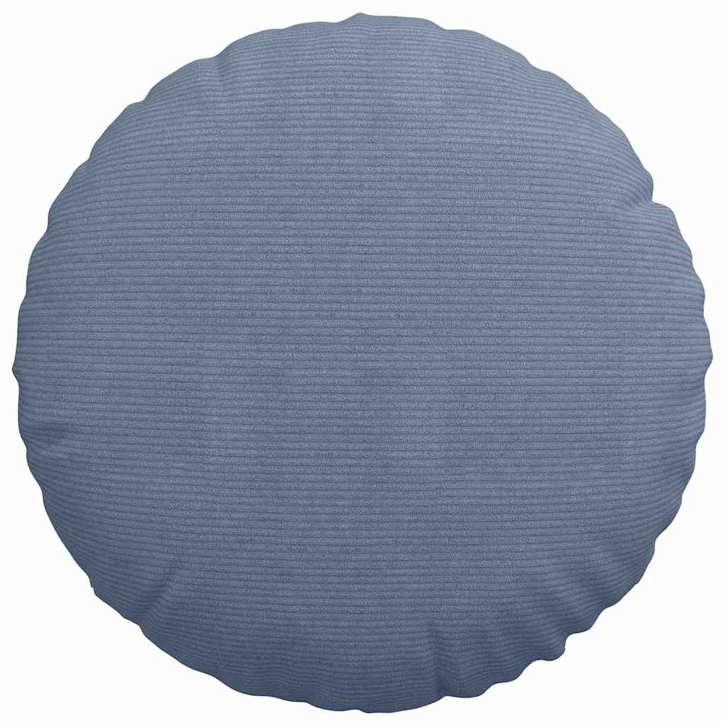 Sitzkissen 2 stk. Cordstoff Blau Ø50 x 19 cm