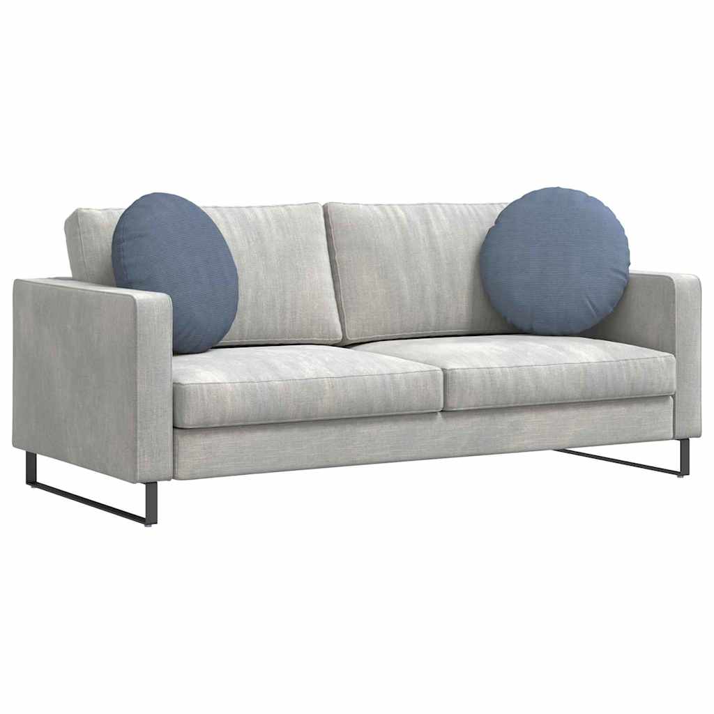 Sitzkissen 2 stk. Cordstoff Blau Ø50 x 19 cm