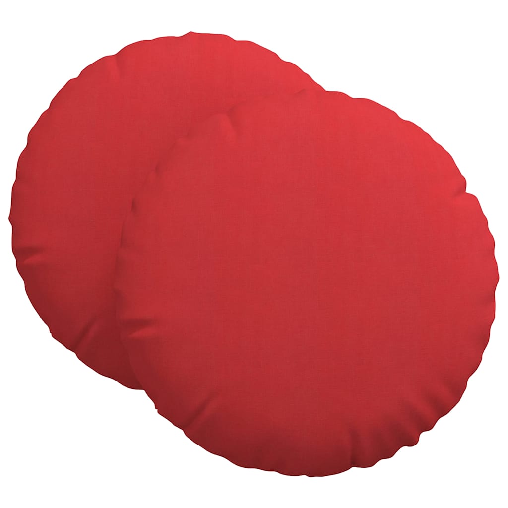 Sitzkissen 2 stk. Stoff Rot Ø60 x 21 cm