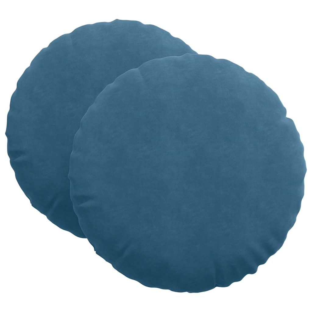 Sitzkissen 2 stk. Samt Blau Ø60 x 21 cm