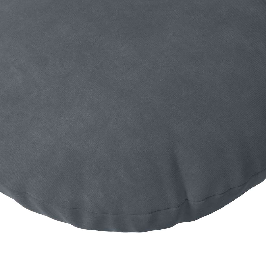 Sitzkissen 2 stk. Samt Dunkelgrau Ø60 x 21 cm