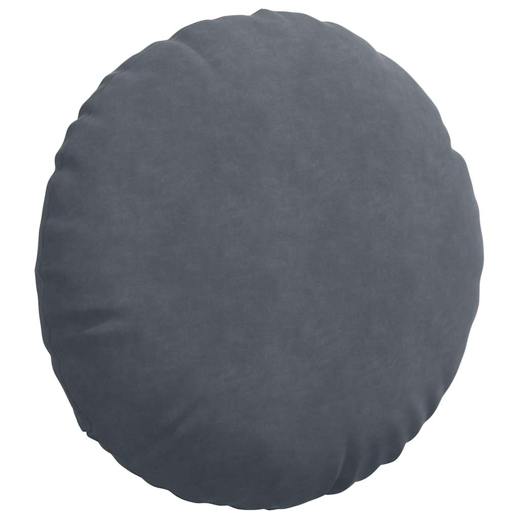 Sitzkissen 2 stk. Samt Dunkelgrau Ø60 x 21 cm