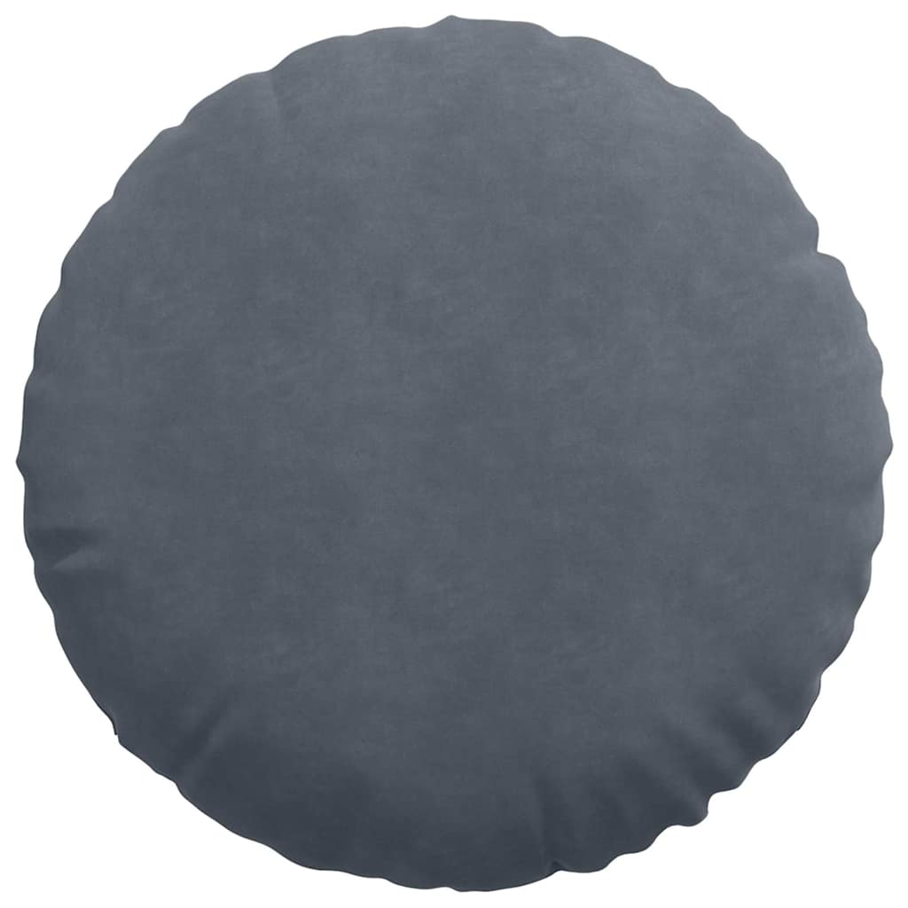 Sitzkissen 2 stk. Samt Dunkelgrau Ø60 x 21 cm
