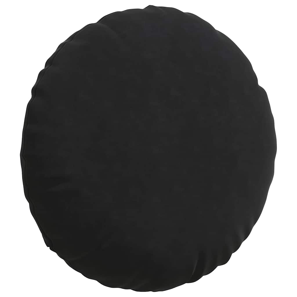 Sitzkissen 2 stk. Samt Schwarz Ø60 x 21 cm