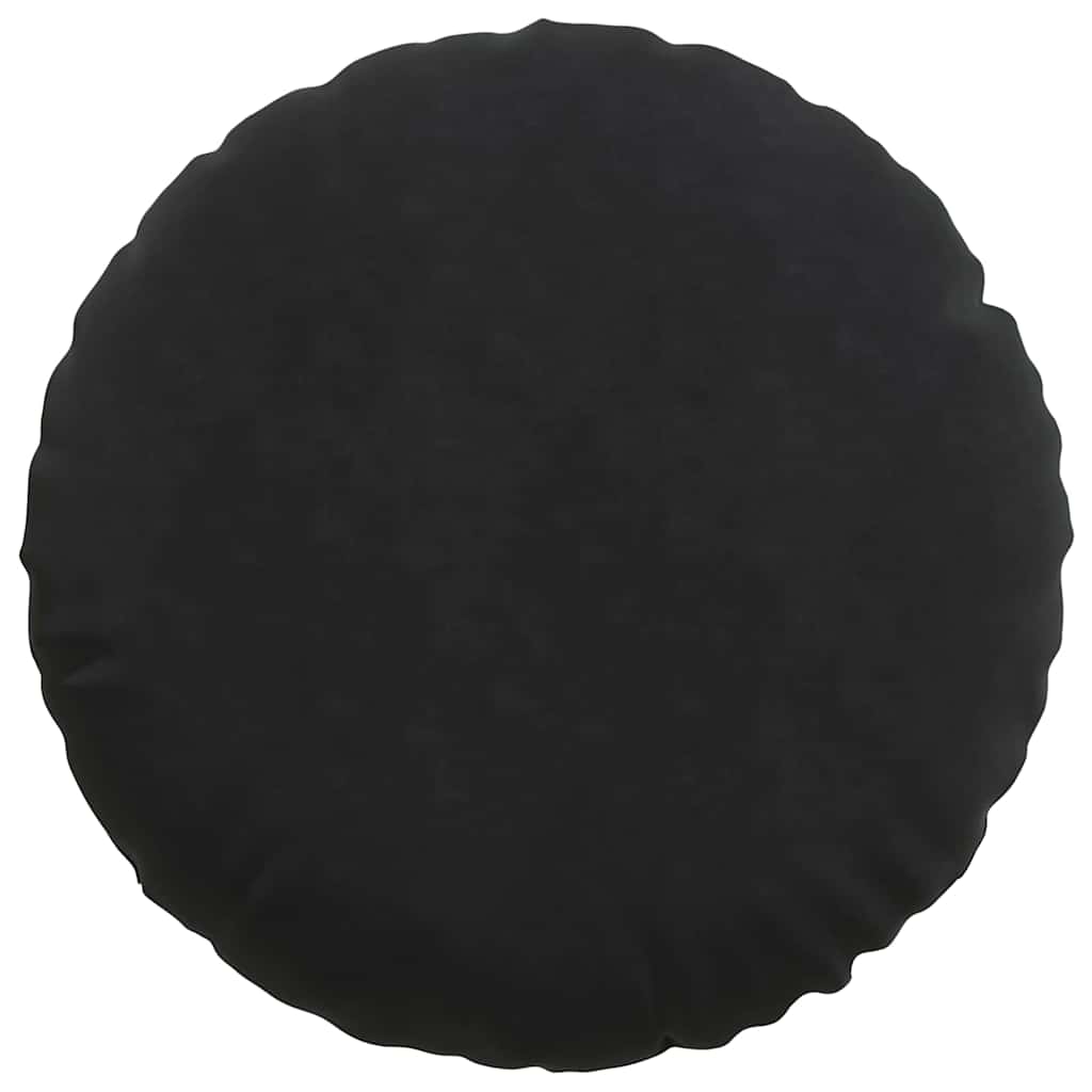 Sitzkissen 2 stk. Samt Schwarz Ø60 x 21 cm