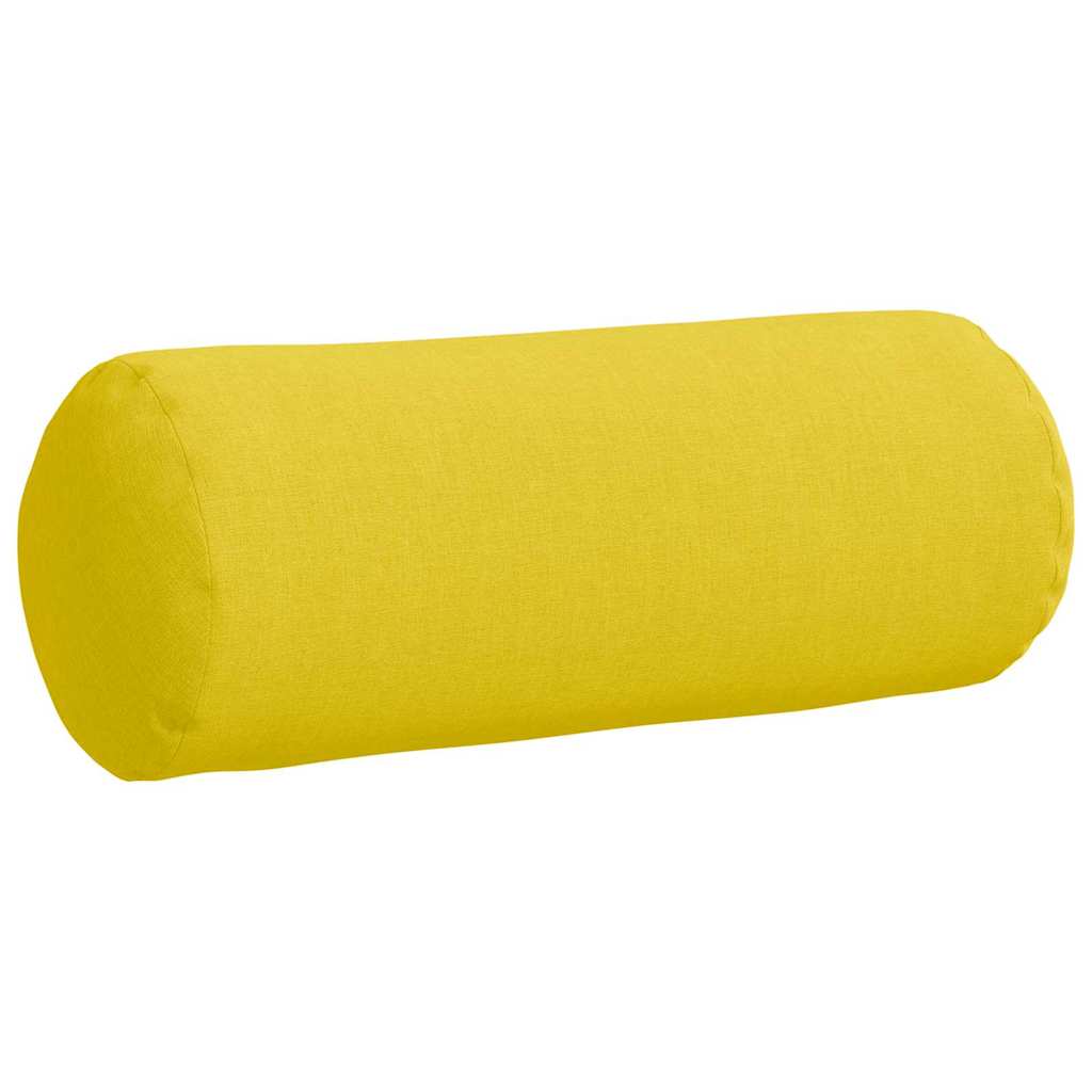 Bolsterkissen 2 Stk. Stoff Helles Gelb Ø 15 x 40 cm