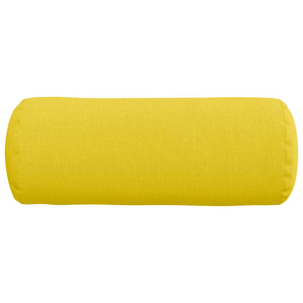 Bolsterkissen 2 Stk. Stoff Helles Gelb Ø 15 x 40 cm
