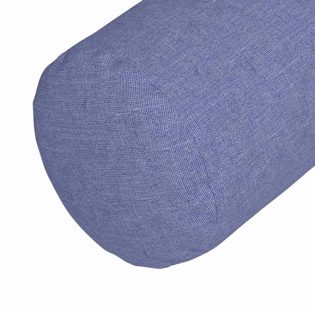 Bolsterkissen 2 Stk. Stoff Jeans blau Ø 15 x 40 cm
