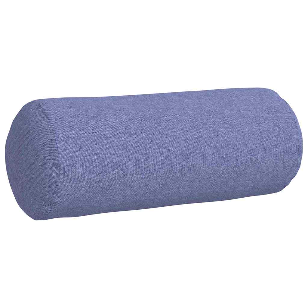 Bolsterkissen 2 Stk. Stoff Jeans blau Ø 15 x 40 cm