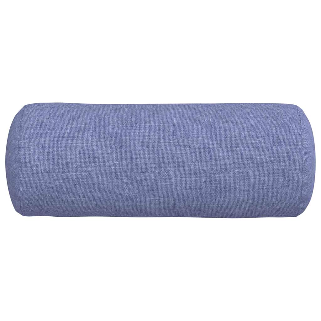 Bolsterkissen 2 Stk. Stoff Jeans blau Ø 15 x 40 cm