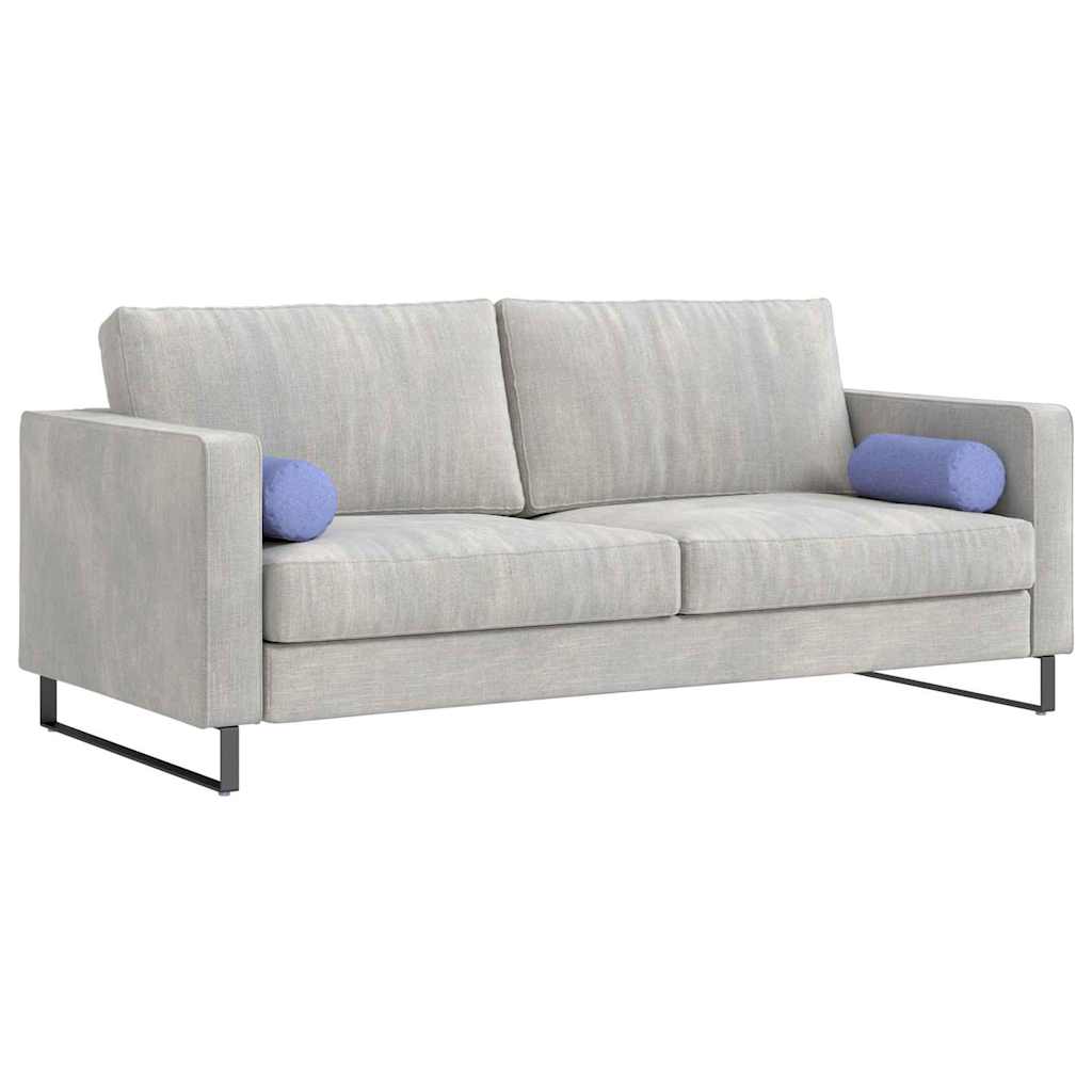 Bolsterkissen 2 Stk. Stoff Jeans blau Ø 15 x 40 cm