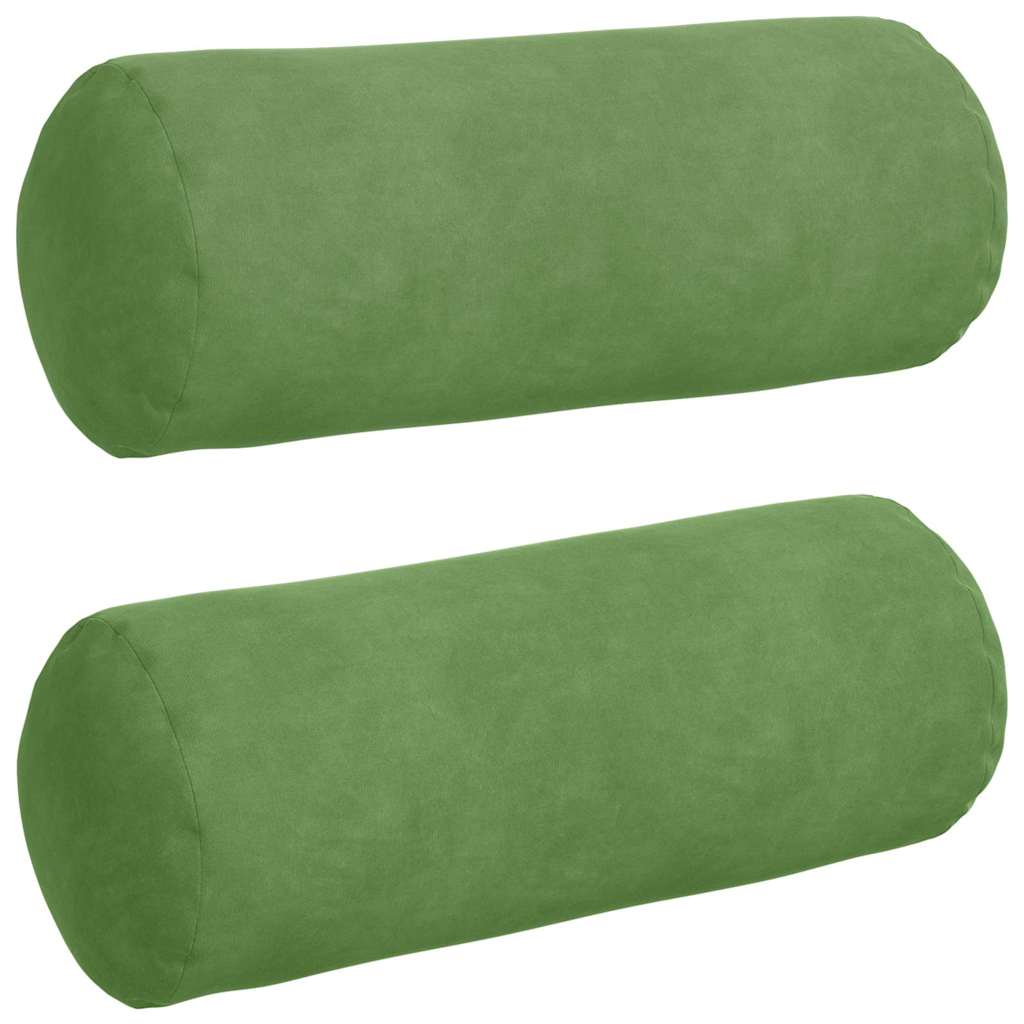 Bolsterkissen 2 pcs Hellgrün Ø 15 x 40 cm Cordstoff