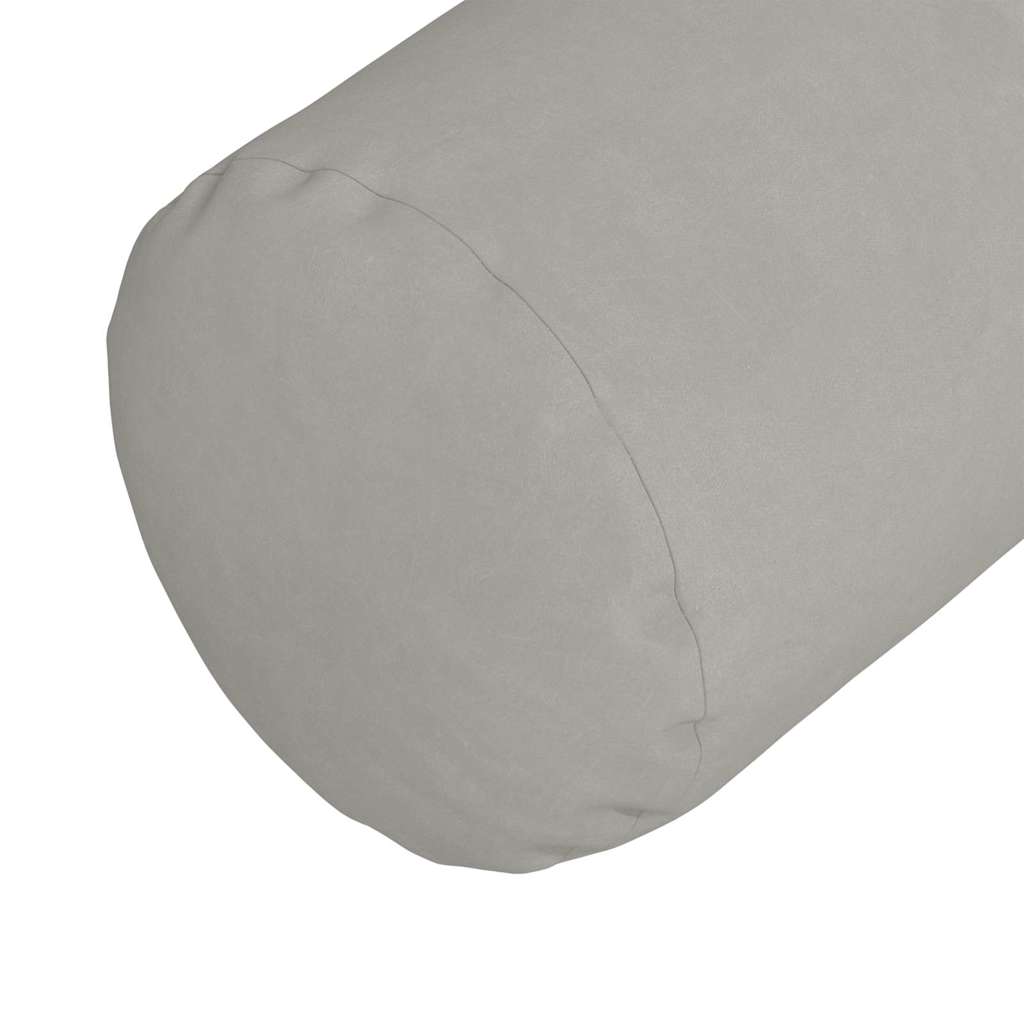Bolsterkissen 2 pcs Hellgrau Ø 15 x 40 cm Mikrofaserstoff