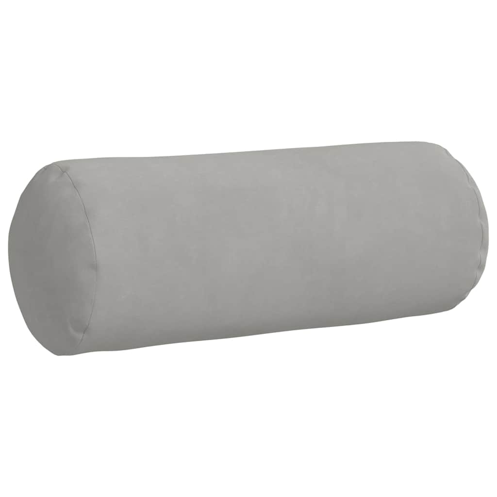 Bolsterkissen 2 pcs Hellgrau Ø 15 x 40 cm Mikrofaserstoff