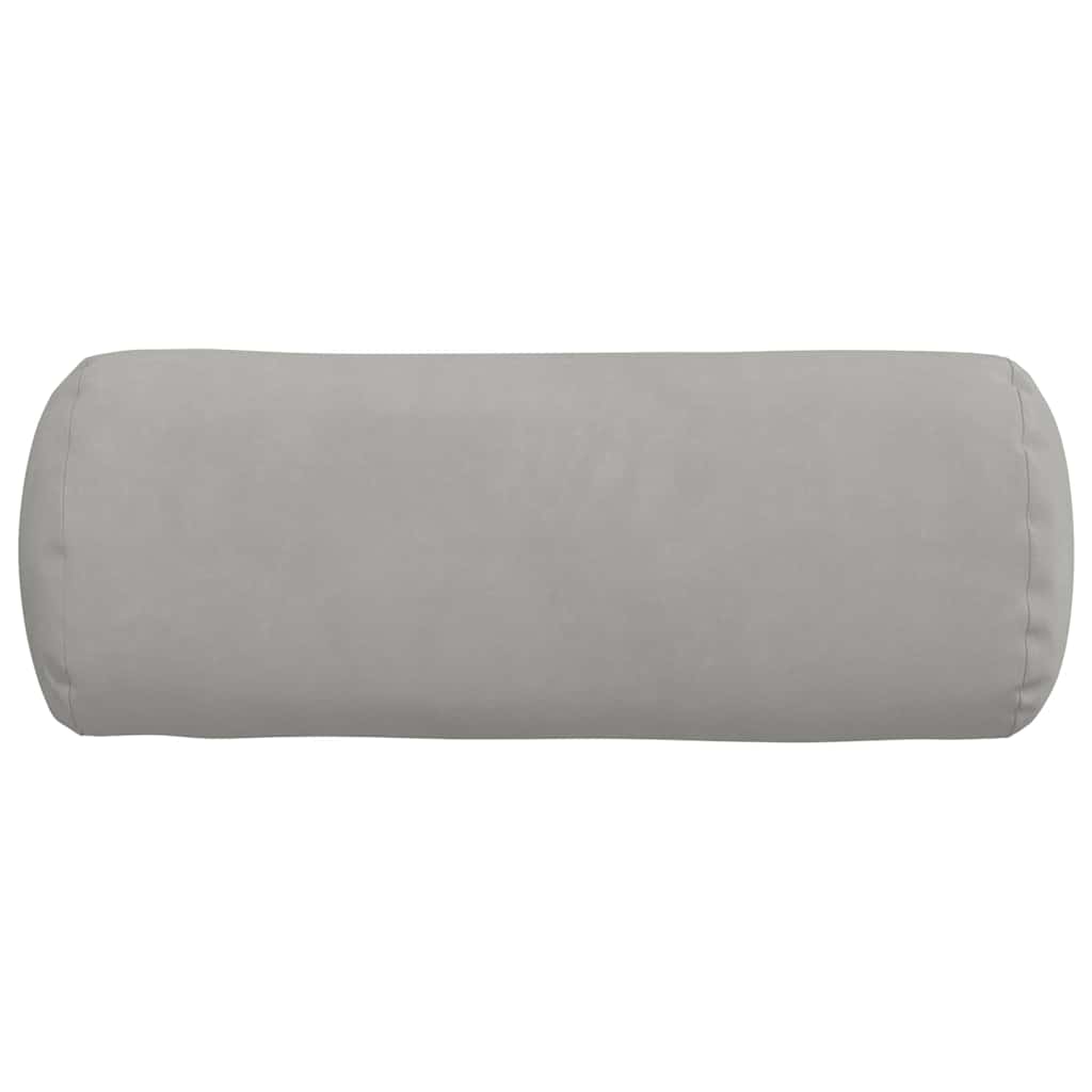 Bolsterkissen 2 pcs Hellgrau Ø 15 x 40 cm Mikrofaserstoff
