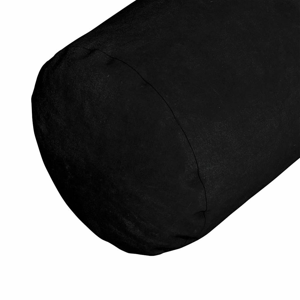 Bolsterkissen 2 pcs Schwarz Ø 15 x 40 cm Mikrofaserstoff