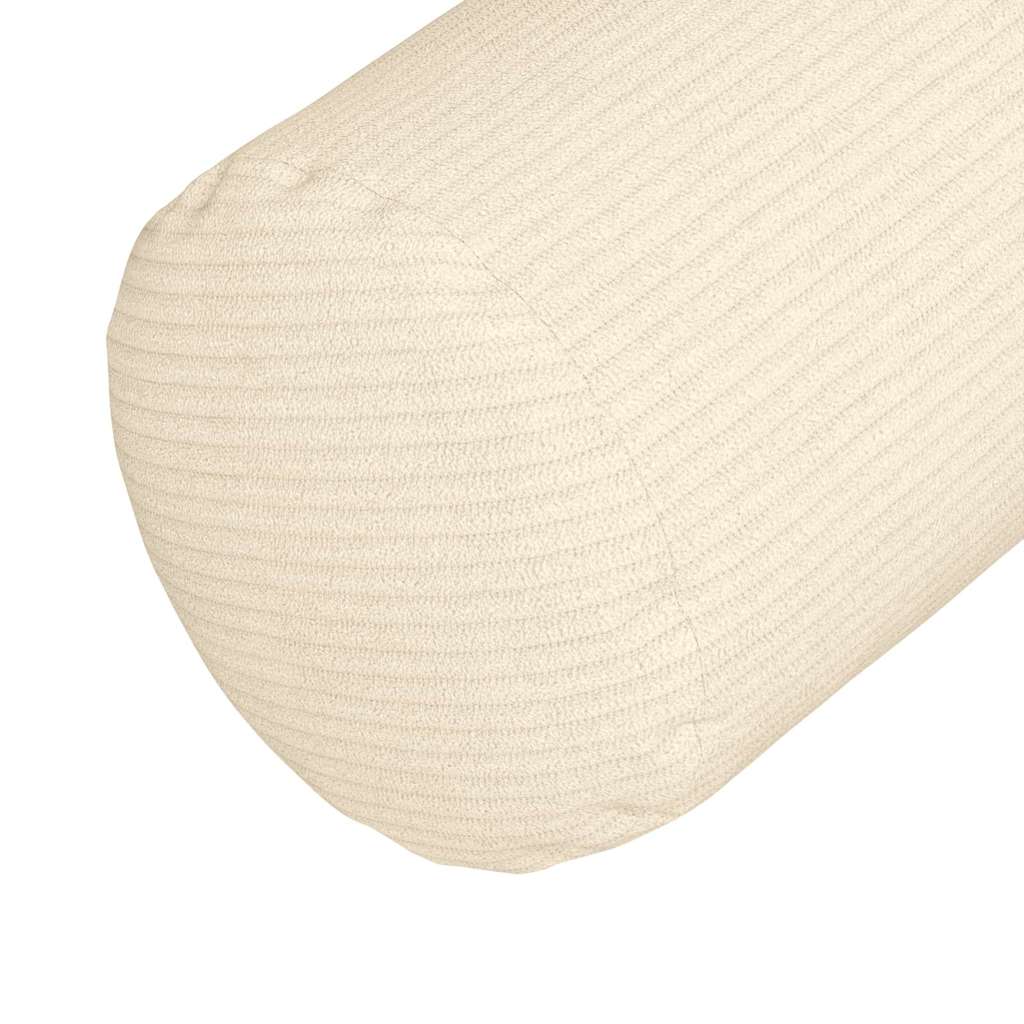 Bolsterkissen 2 pcs Creme Ø 15 x 40 cm Cordstoff