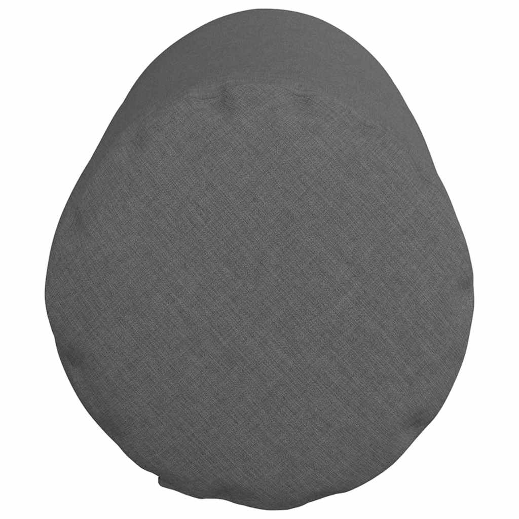 Bolsterkissen 2 Stk. Stoff Dunkelgrau Ø 25 x 70 cm