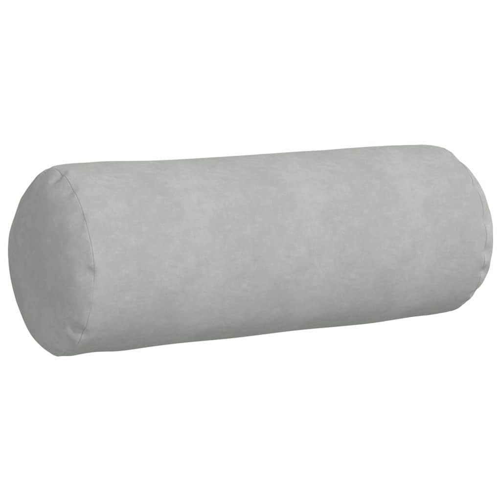Bolsterkissen 2 pcs Hellgrau Ø 25 x 70 cm Cordstoff