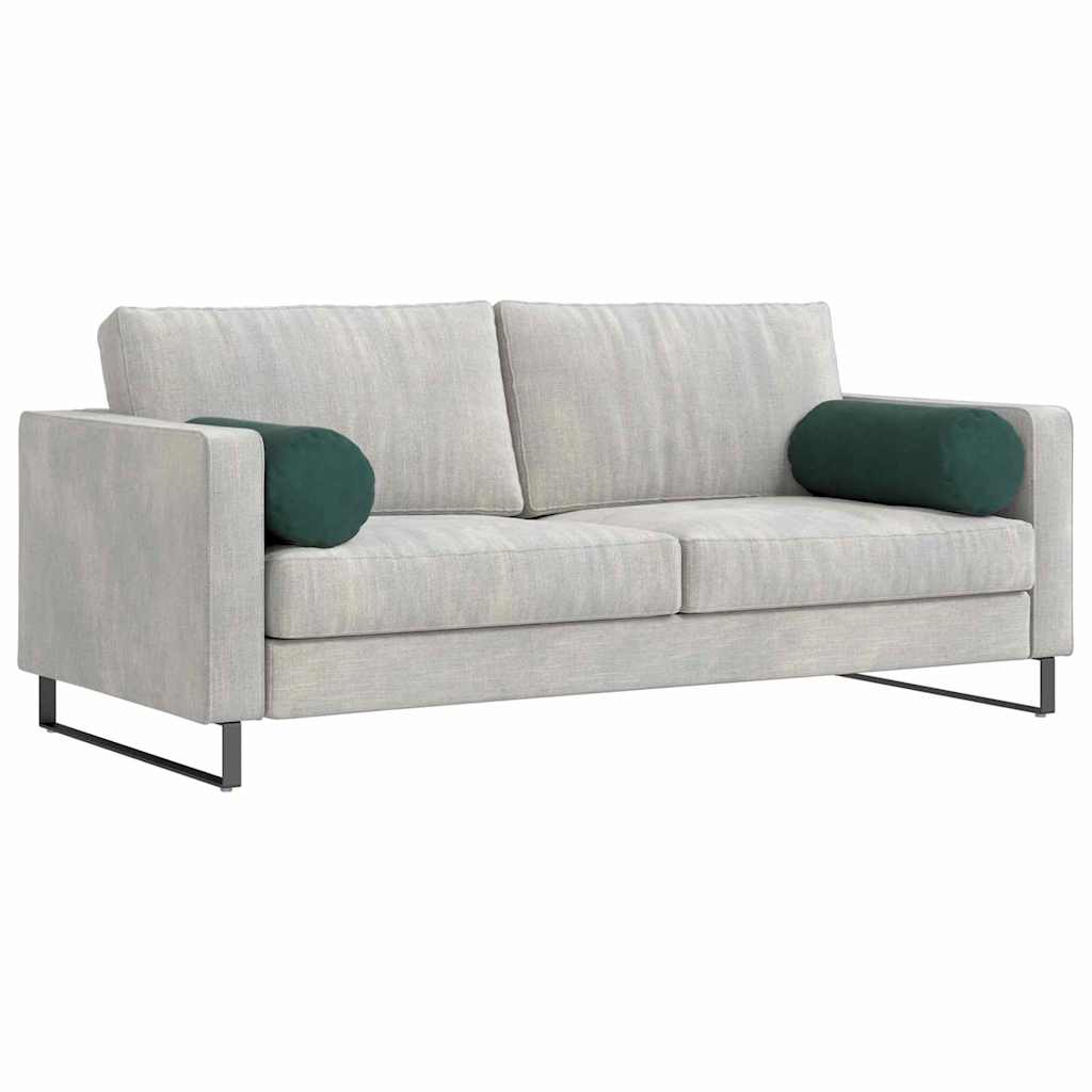 Bolsterkissen 2 pcs Dunkelgrün Ø 25 x 70 cm Cordstoff