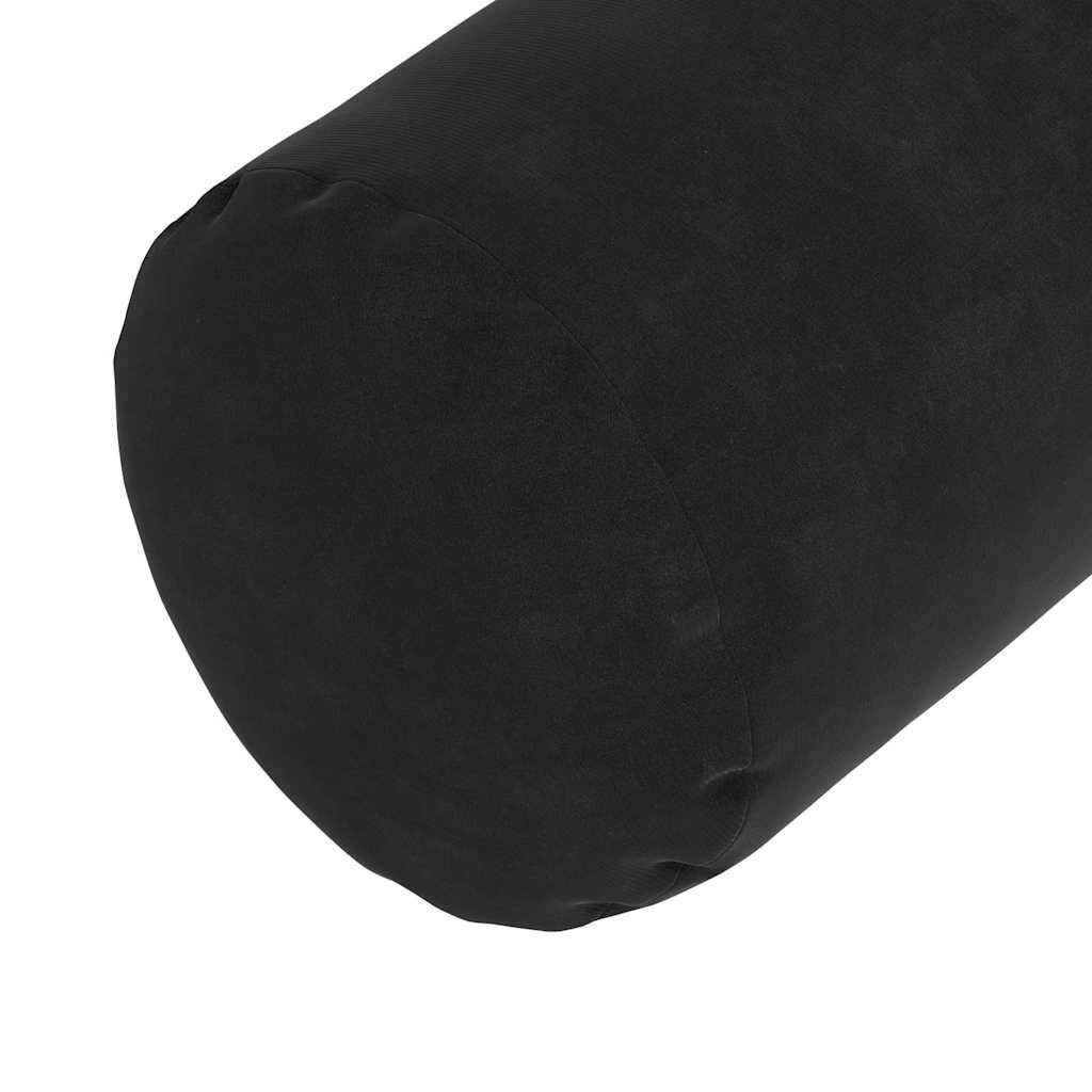 Bolsterkissen 2 pcs Schwarz Ø 25 x 70 cm Cordstoff