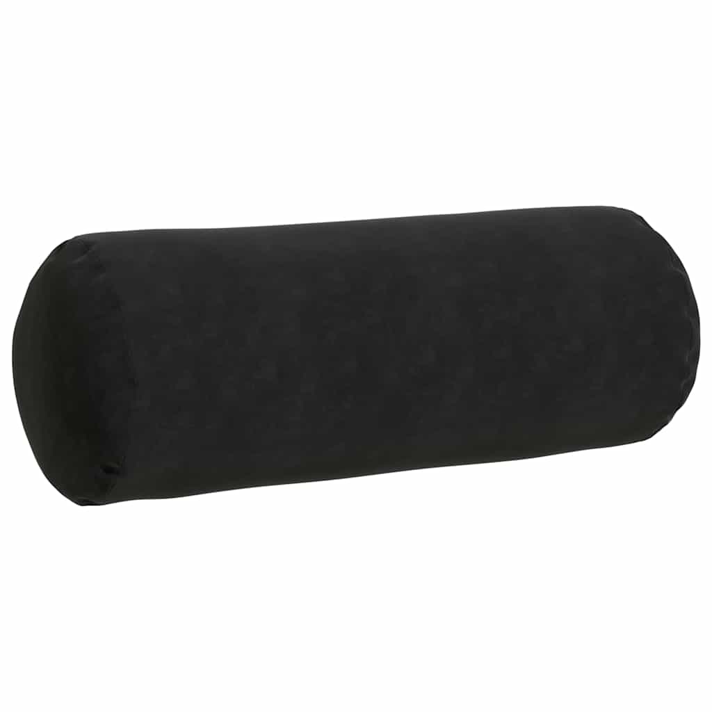 Bolsterkissen 2 pcs Schwarz Ø 25 x 70 cm Cordstoff