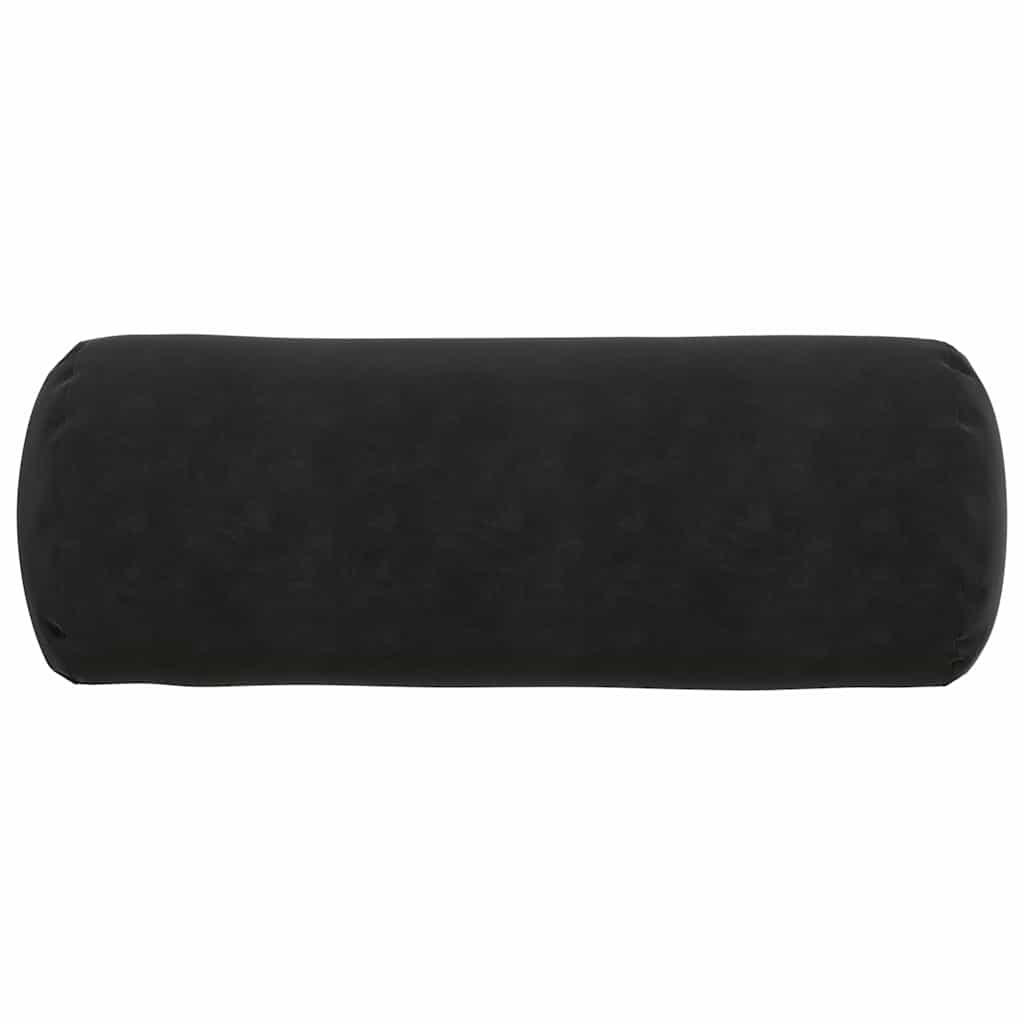 Bolsterkissen 2 pcs Schwarz Ø 25 x 70 cm Cordstoff