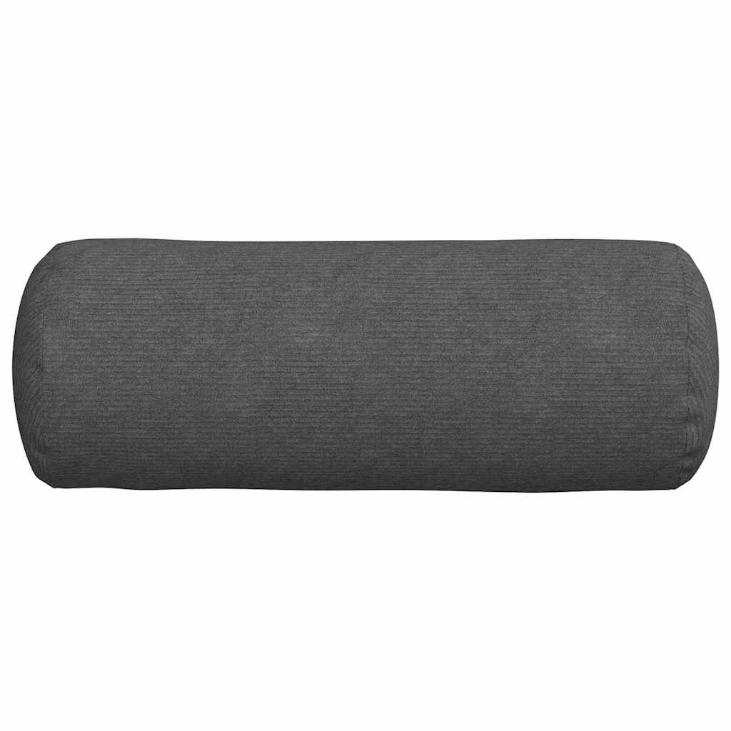Bolsterkissen 2 pcs Dunkelgrau Ø 25 x 70 cm Cordstoff