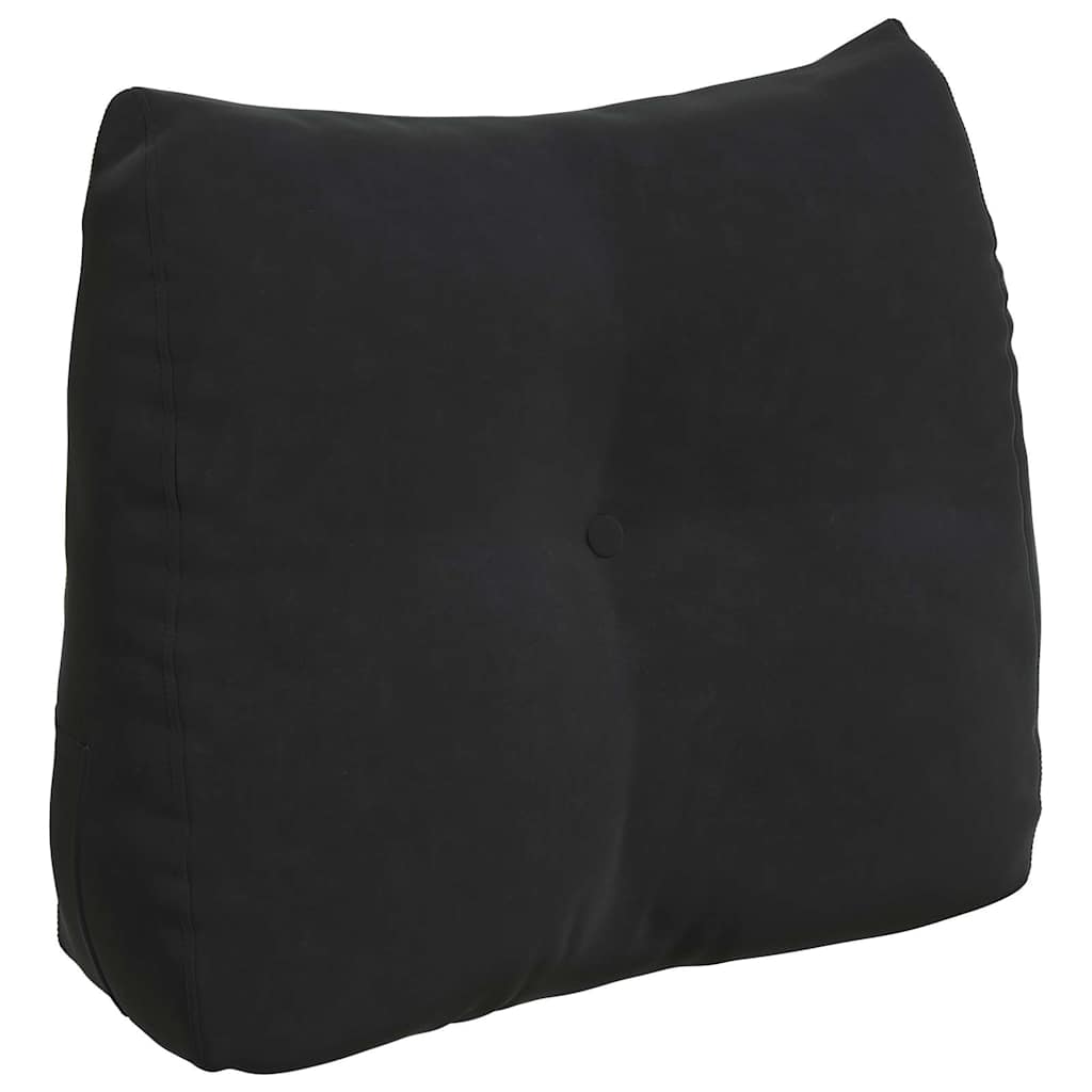 Rücken Kissen Schwarz 60 x 24 x 50 cm Samt