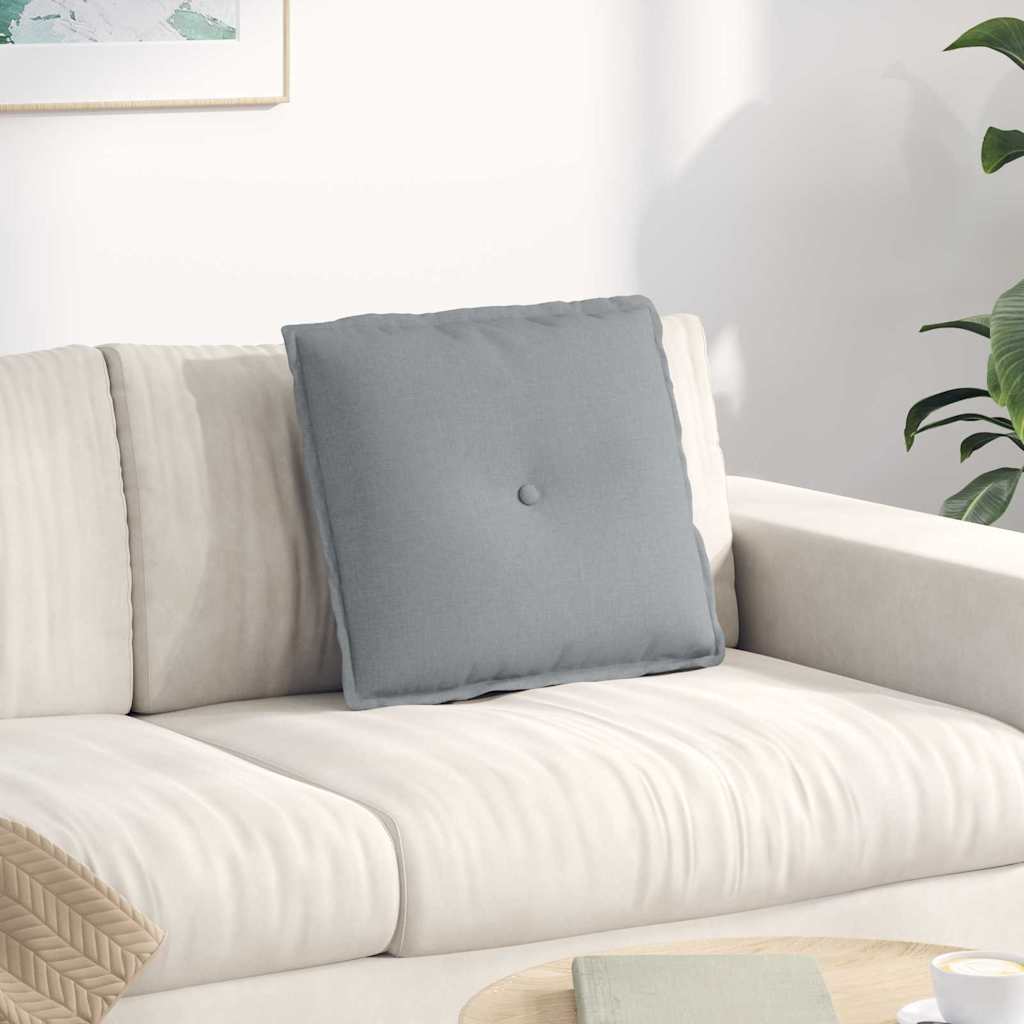 Rücken Kissen Hellgrau 50 x 19 x 45 cm Stoff