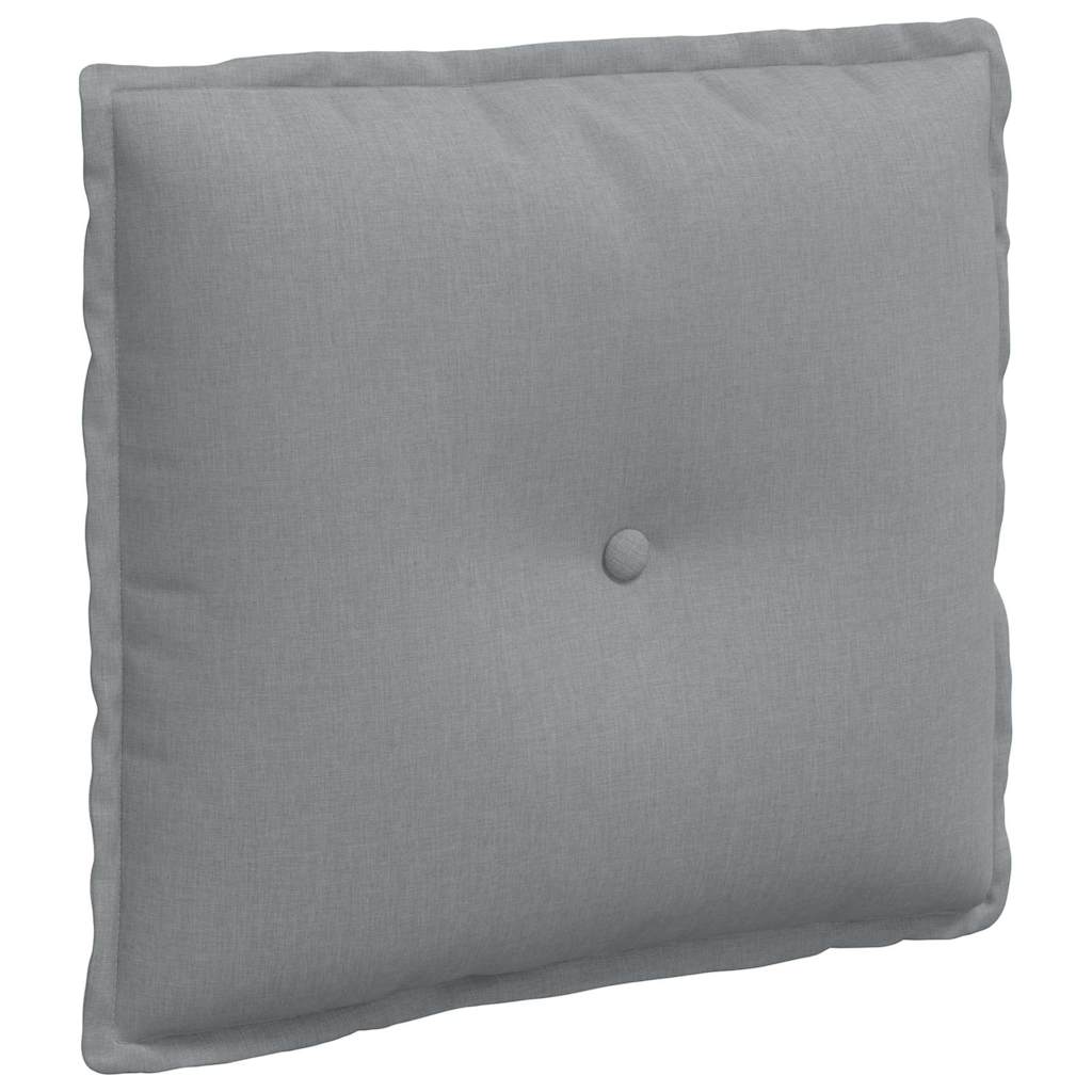 Rücken Kissen Hellgrau 50 x 19 x 45 cm Stoff