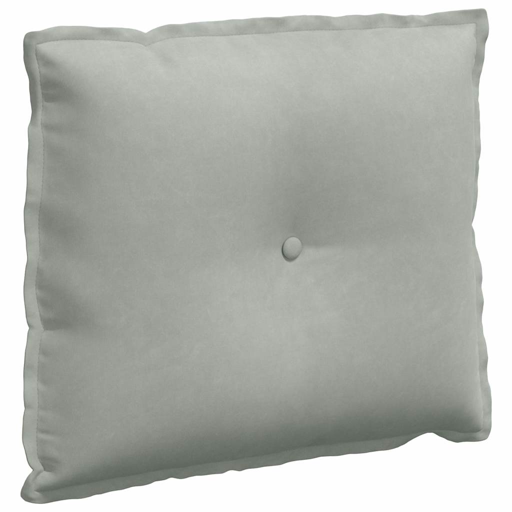 Rücken Kissen Hellgrau 60 x 50 cm Cordstoff