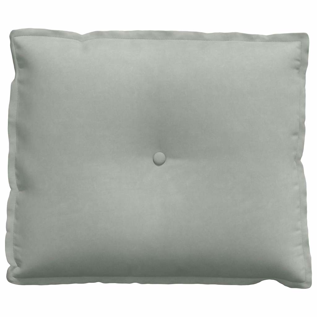 Rücken Kissen Hellgrau 60 x 50 cm Cordstoff