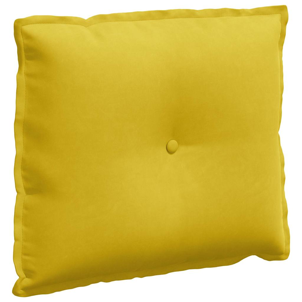 Rücken Kissen Gelb 60 x 50 cm Cordstoff