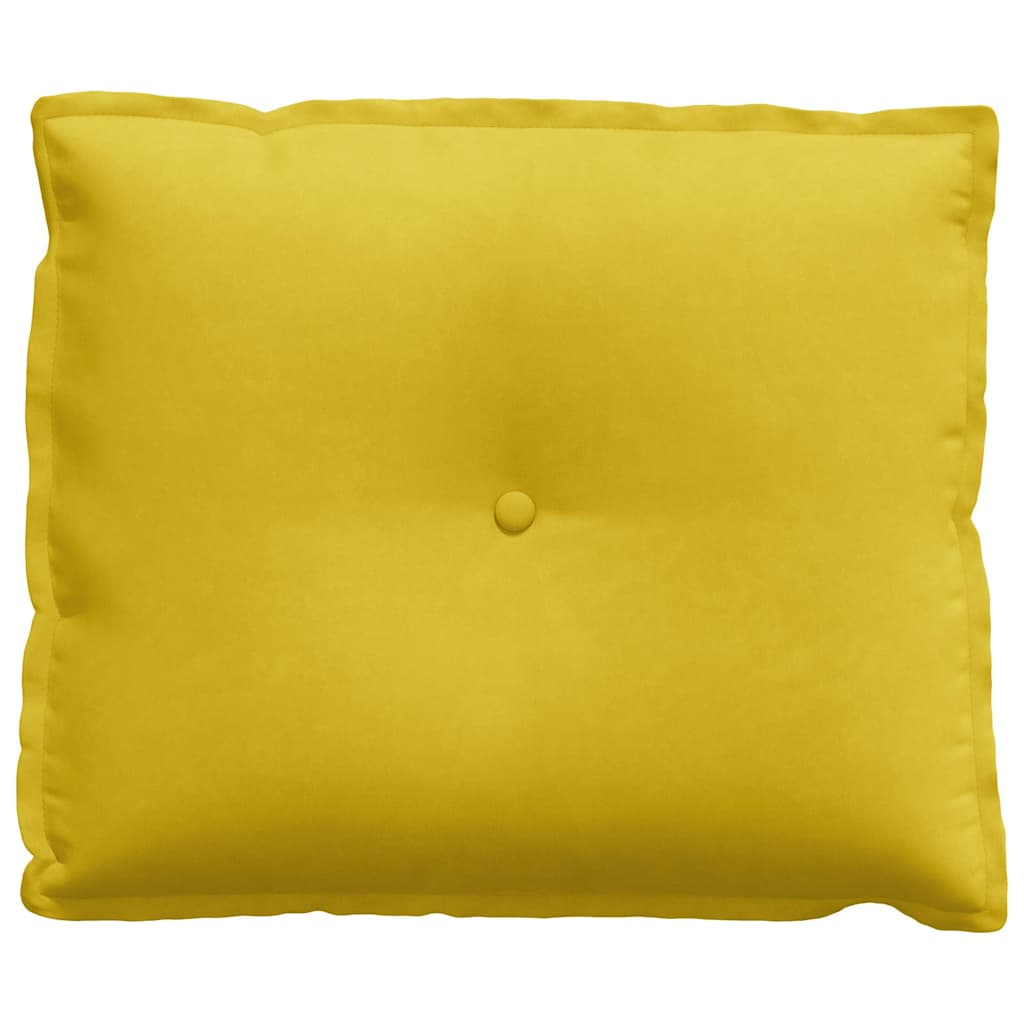 Rücken Kissen Gelb 60 x 50 cm Cordstoff