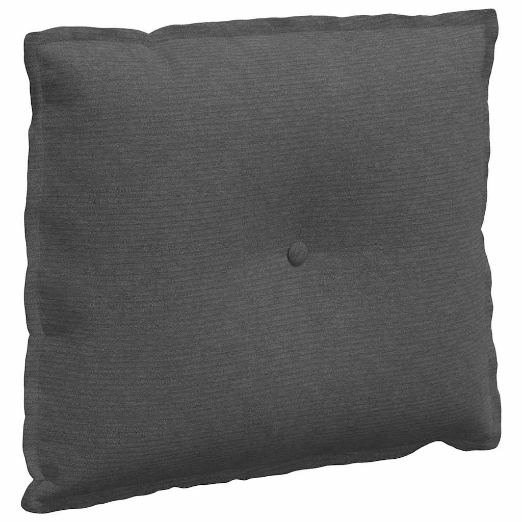 Rücken Kissen Dunkelgrau 60 x 50 cm Cordstoff
