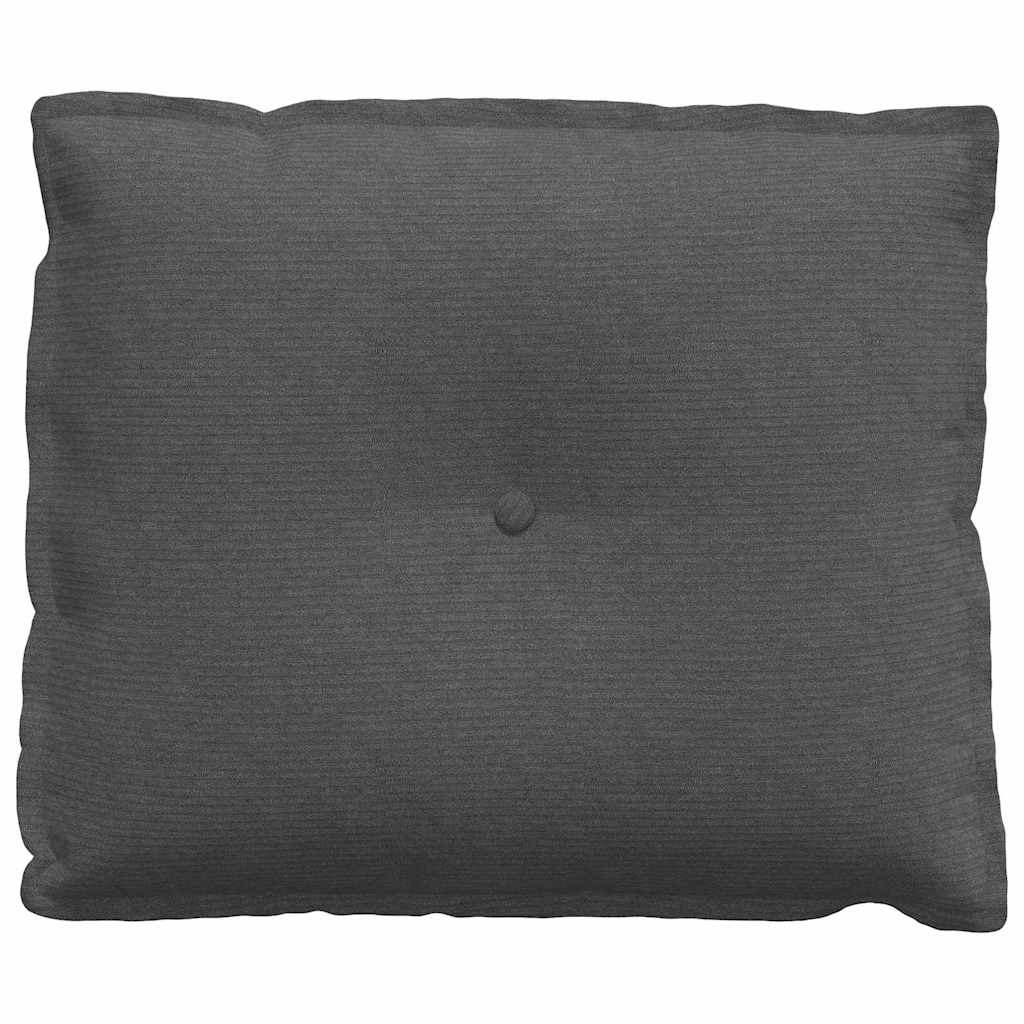 Rücken Kissen Dunkelgrau 60 x 50 cm Cordstoff