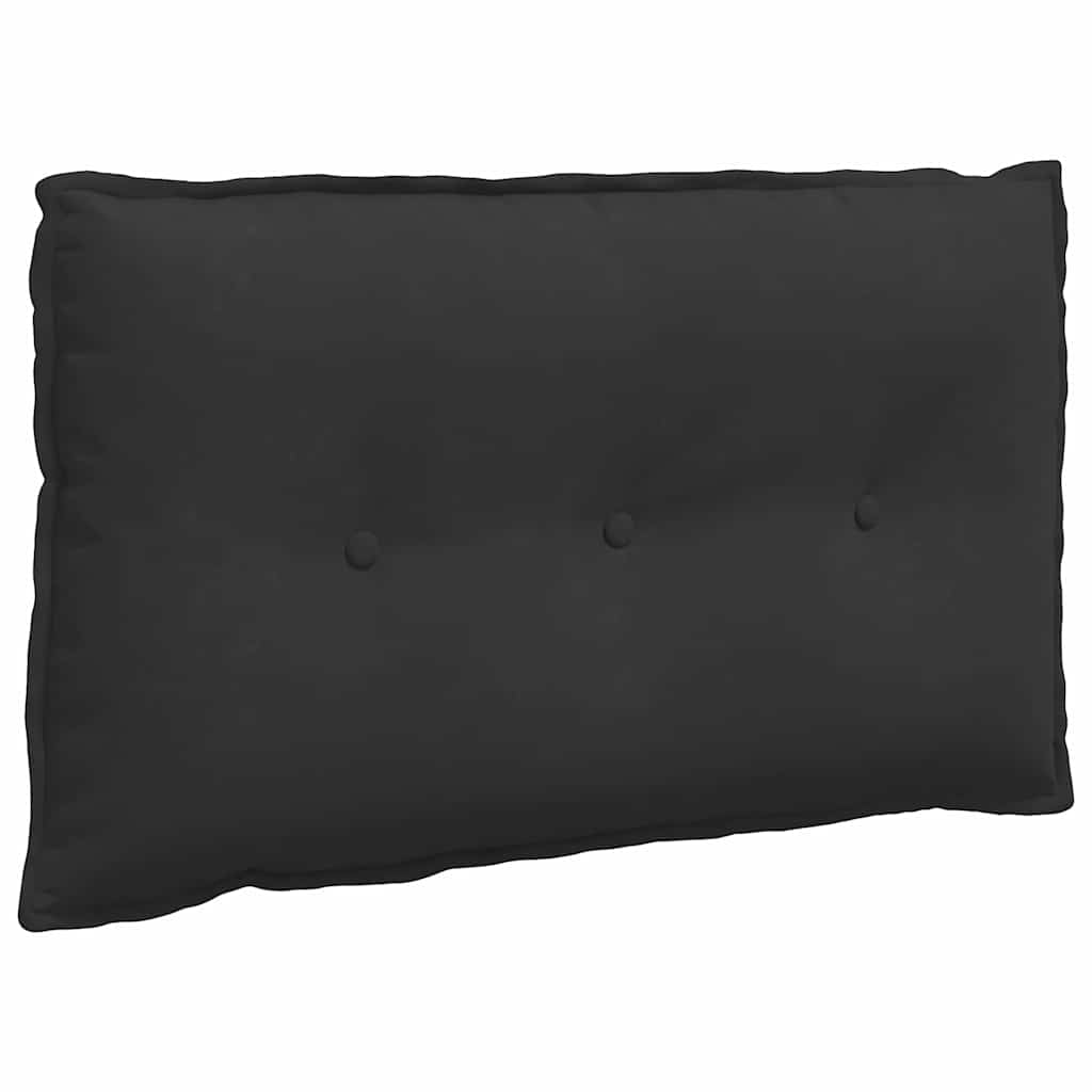 Rücken Kissen Schwarz 80 x 50 cm Mikrofaserstoff