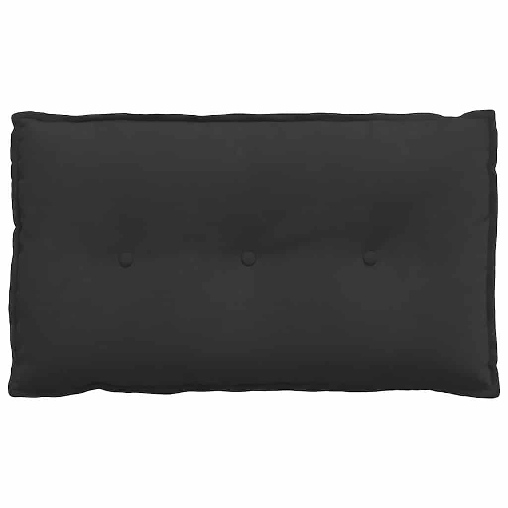 Rücken Kissen Schwarz 80 x 50 cm Mikrofaserstoff