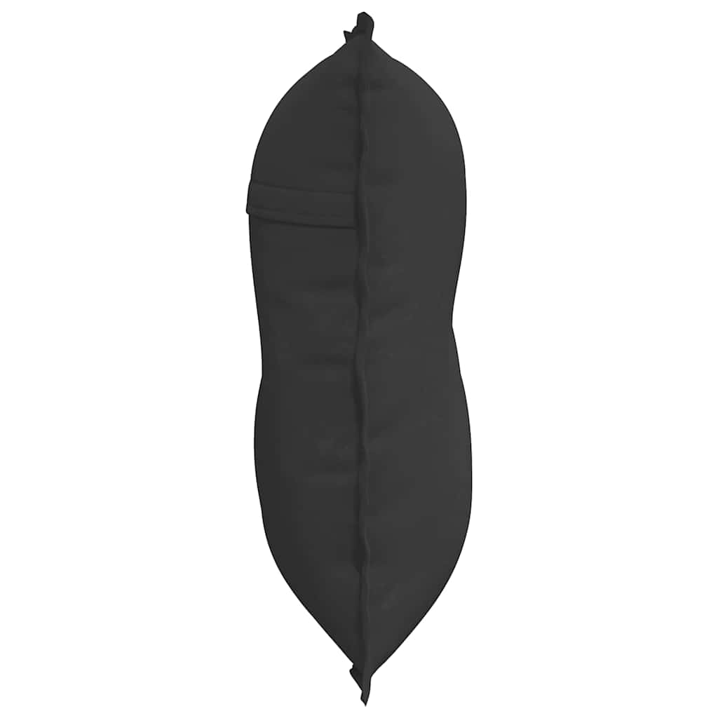 Rücken Kissen Schwarz 80 x 50 cm Mikrofaserstoff