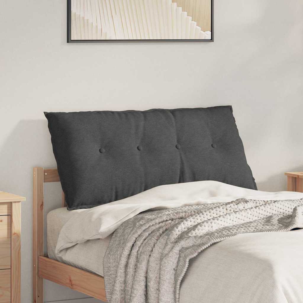 Rücken Kissen Dunkelgrau 100 x 50 cm Cordstoff